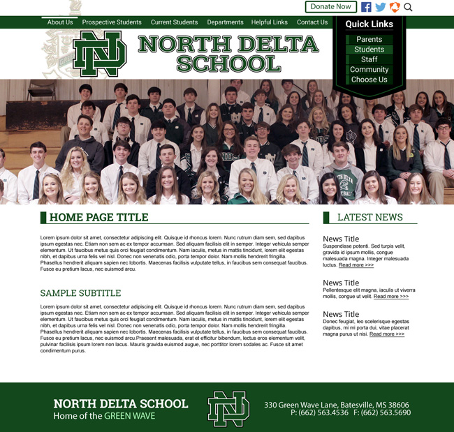 Customized School Template: North Delta School